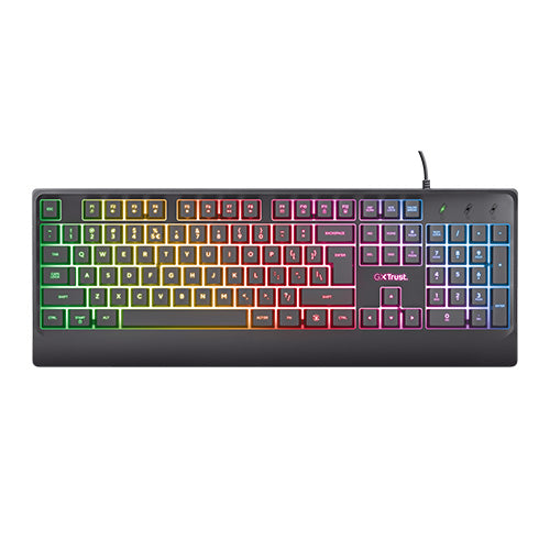 Trust Tastiera Basic Gaming Led Keyboard Retroilluminata Multicolore Pc Da Gioco