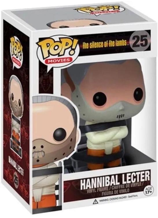 Funko Pop ! Horror The Silence Of The Lambs (25) Hannibal Lecter Figure 9Cm
