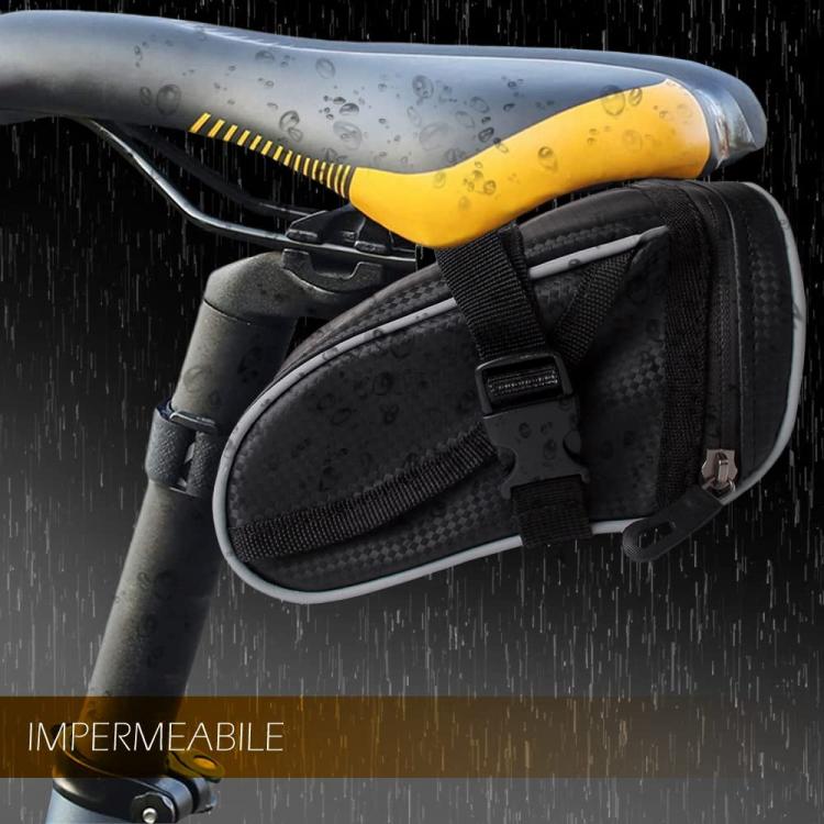 BORSA POSTERIORE PORTAOGGETTI BICI BORSELLO IMPERMEABILE SOTTO SELLA BICICLETTA