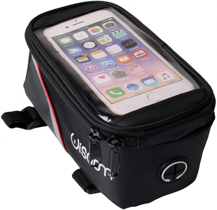 BORSA IMPERMEABILE PORTA OGGETTI SMARTPHONE CELLULARE PER TELAIO BICI BICICLETTA