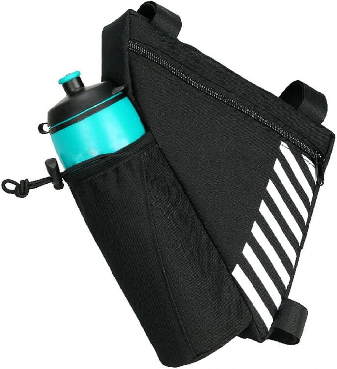 BORSA PORTAOGGETTI BICI TRIANGOLARE BORSELLO PORTA BORRACCIA TELAIO BICICLETTA