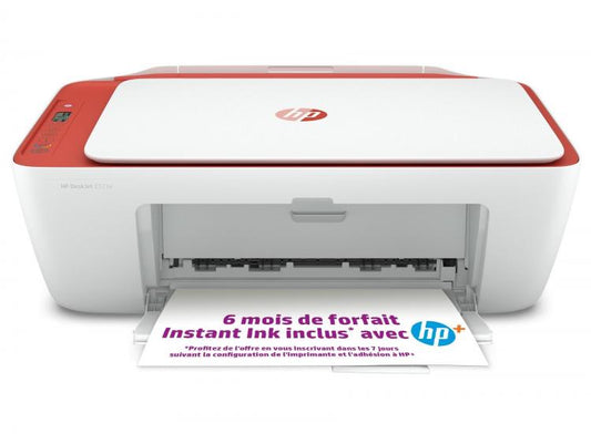 Hp Stampante Multifunzione Deskjet 2723E Inkjet Wifi All In One Bianco/Rosso
