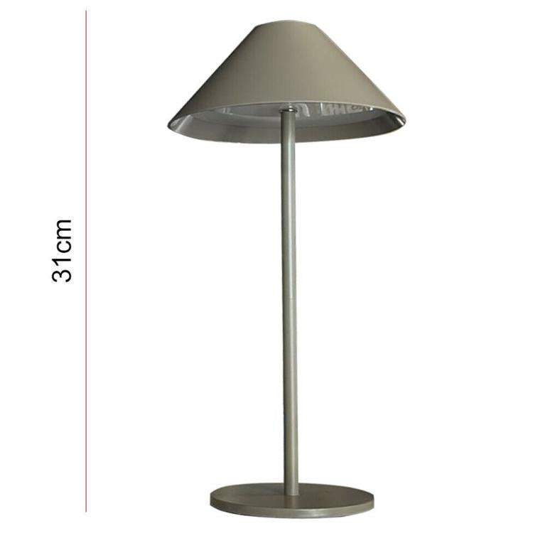 Lampada Da Tavolo Led Controllo Soft Touch Ricaricabile Hotel Ristorante Grigia