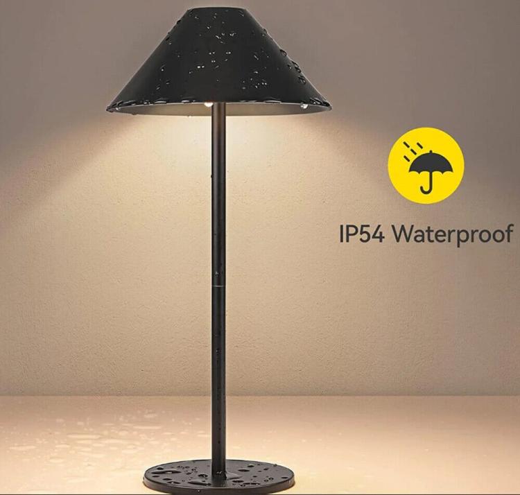 Lampada Da Tavolo Led Controllo Soft Touch Ricaricabile Hotel Ristorante (Nera)