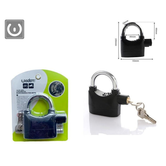 Lucchetto Antifurto Con Allarme Sonoro Per Moto Scooter Bloccadisco Impermeabile