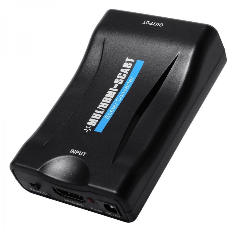 Convertitore Adattatore PRESA SCART a HDMI 1080P per HDTV Wii XBox PS3 Sky DVD