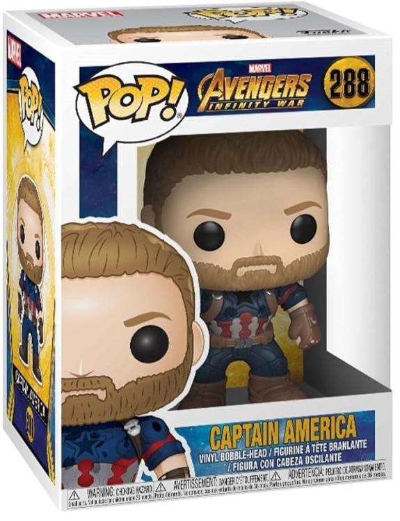 Funko Pop ! Marvel Avengers Infinity War (288) Captain America Vinyl Figure 9Cm