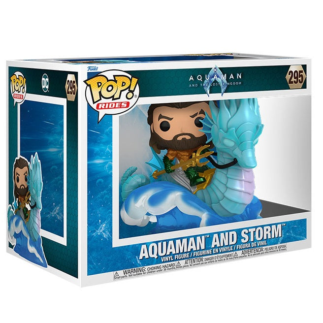 Funko Pop ! Movies Acquaman And The Lost Kingdom (295) Acquaman On Strom Vinyl