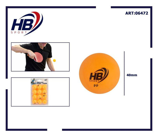 Hb 12Pz Palline Da Ping Pong Palle Tennis Da Tavolo Sport Allenamento Arancione