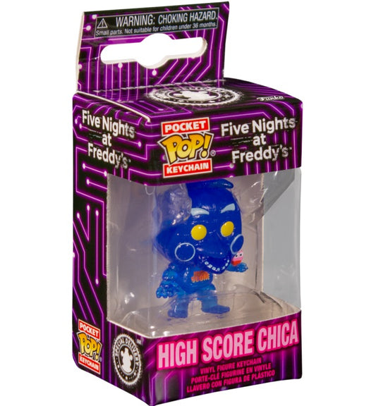 Funko Pop Portachiavi Five Nights At Freddy'S S7 High Score Chica Blue Keychain