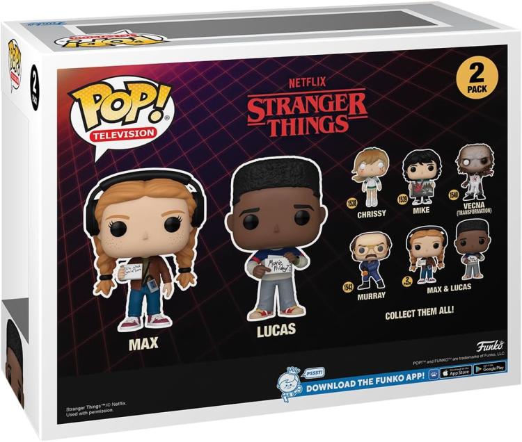 Funko Pop ! Television Stranger Things - 2 Pack Max & Lucas Figure 9Cm Netflix