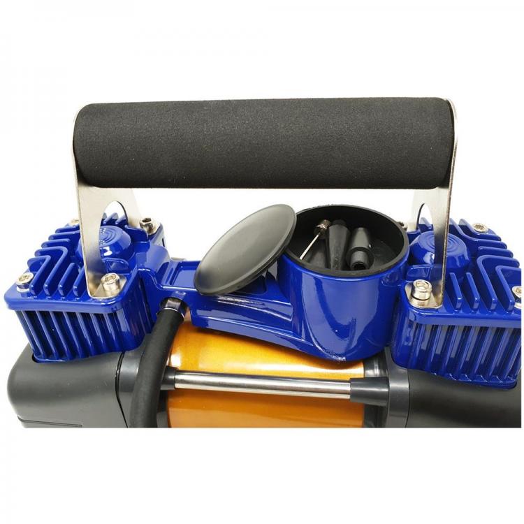 COMPRESSORE ROYCE 2 CILINDRI 12V 85L PORTATILE 150psi GOMME DA AUTO FURGONE MOTO