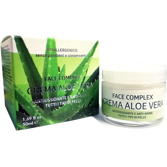 Face Complex Crema Aloe Vera Antiossidante Anti Aging Viso Corpo Infiammazioni
