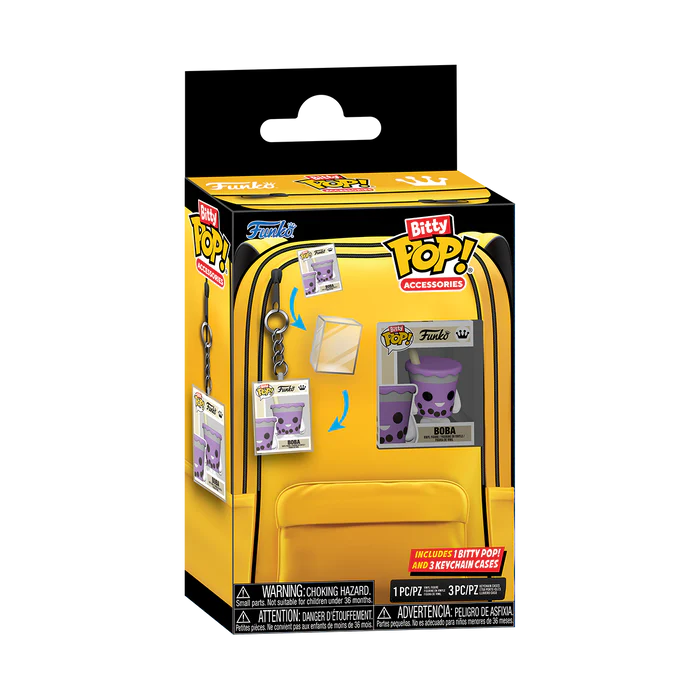 Funko Bitty Pop ! Accessories - Boba + 3 Case Portachiavi Collezione Nuovo