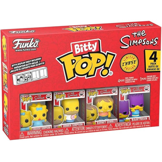 Funko Bitty Pop ! Limited Edition Chase - The Simpsons 4 Pezzi Vinile Nuovo