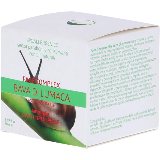 Crema Viso Face Complex Antirughe Bava Di Lumaca Per Tutti Tipi Di Pelle E Rughe