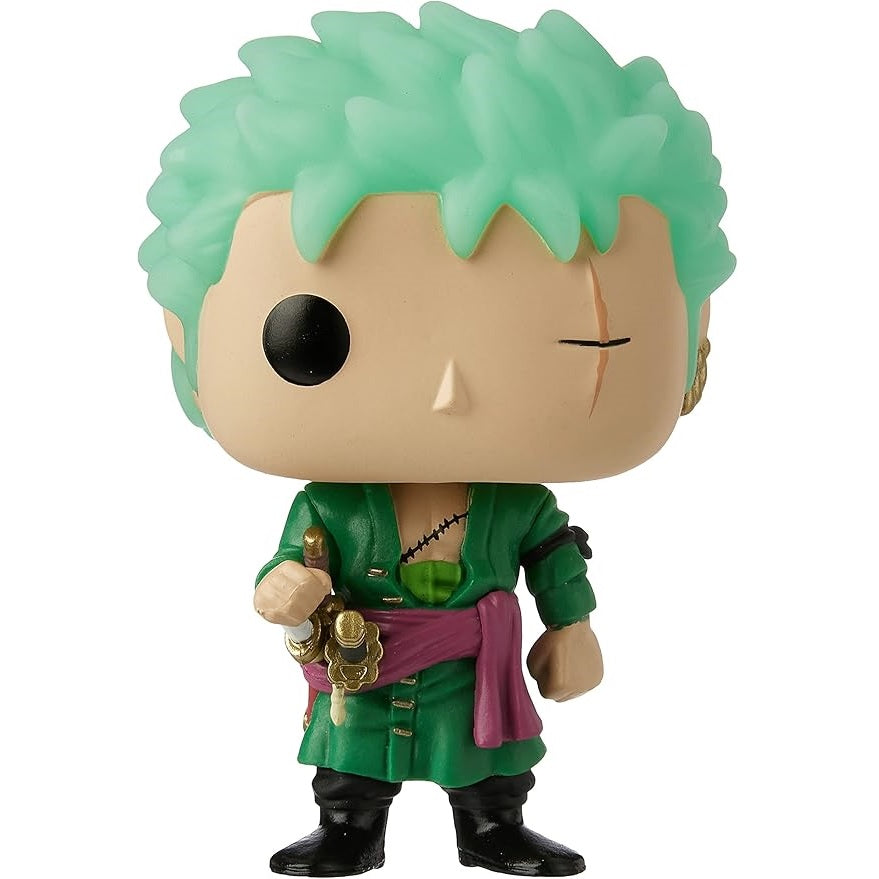 Funko Pop ! Animation One Piece - (327) GLOW (GITD) - Roronoa Zoro Figure 9Cm