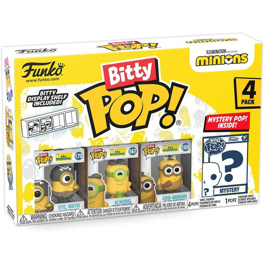 Funko Bitty Pop ! Con Mistery Pop Minions 4 Pz Vinile (170, 167, 169, Mystery)
