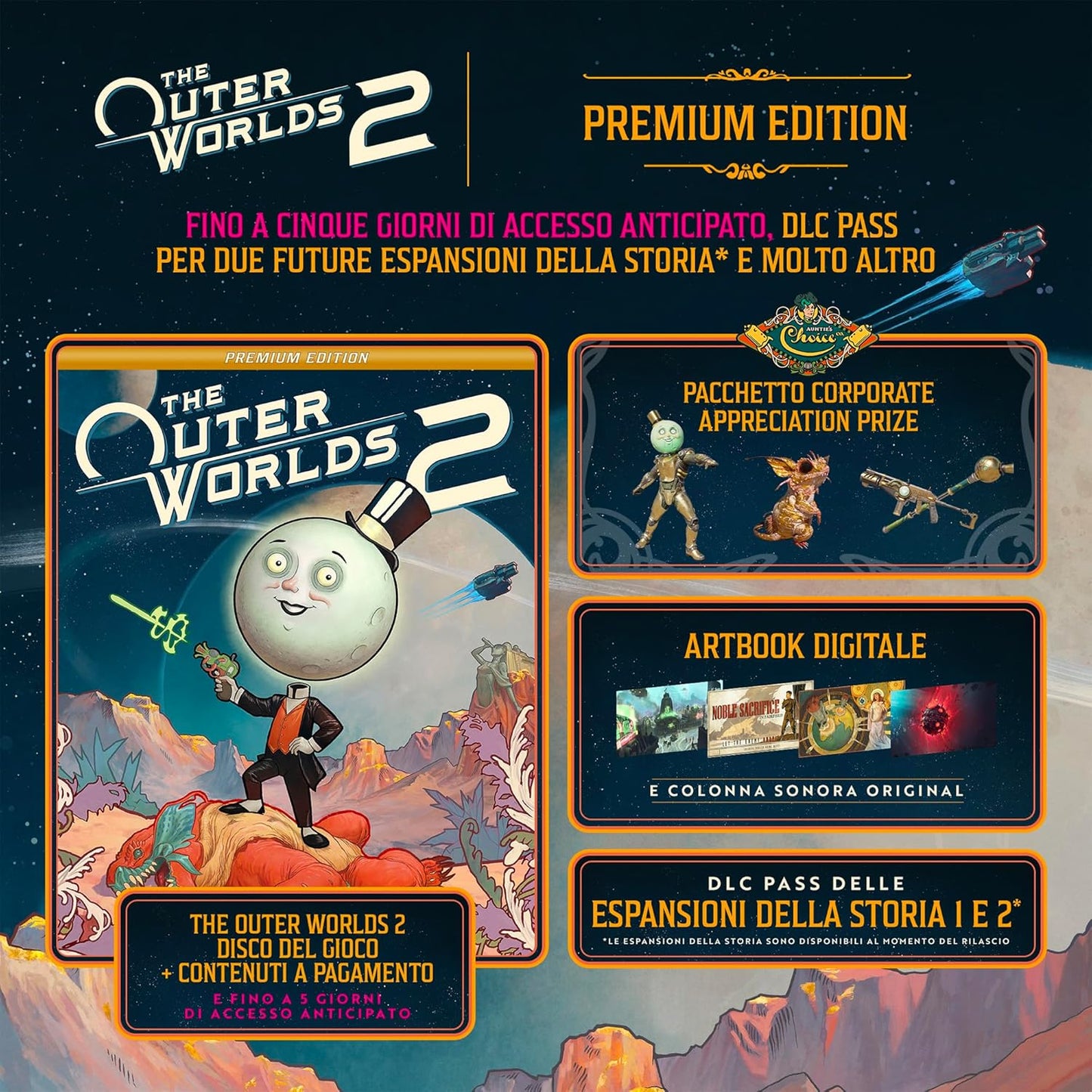 The Outer Worlds 2 Premium Edition PS5 Gioco EU PlayStation 5 Gioco (Preordine)
