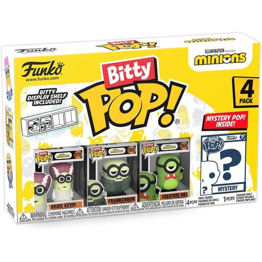 Funko Bitty Pop ! Con Mistery Pop Minions 4 Pz Vinile (969, 970, 968, Mystery)