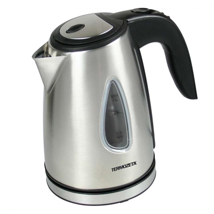 Termozeta Bollitore Cordless Elettrico 1L Acciaio Inox Per Latte Acqua Tisane Te