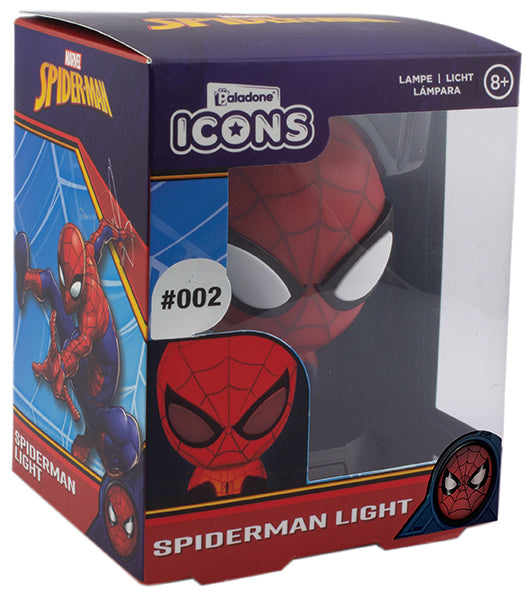 Paladone Icons Spider-Man Light Bdp Lampada Notte 3D Tavolo Gioco Led Pp6120Spm