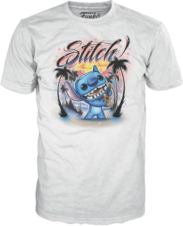 Funko Pop ! + Tees Disney Lilo & Stich Statuetta Flocked - T-Shirt S Nuovo