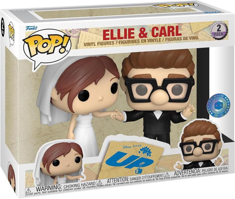 Funko Pop! Disney Pixar: Up (2 Pack) Ellie & Carl -Vinyl Action Figure Exclusive