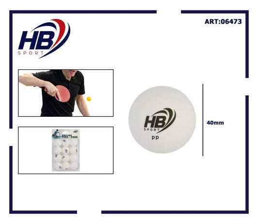 Hb 12Pz Palline Da Ping Pong Palle Per Tennis Da Tavolo Sport Allenamento Bianco