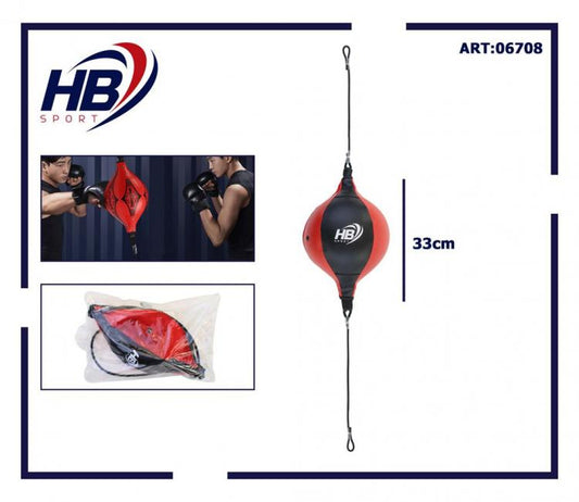 Hb Palla Tesa Sacco Boxe Elastico Colpitore Taekwondo Speed Ball Pugilato Rosso