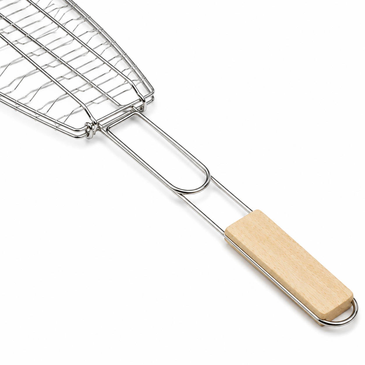 Griglia per Pesce da Barbecue 40x70x14 Cm Inossidabile con Manico Grigliata BBQ
