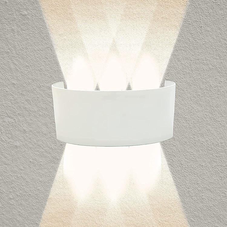 APPLIQUE A PARETE LED BIANCO 18W LUCE CALDA 3000K ESTERNO UP&DOWN IMPERMEABILE