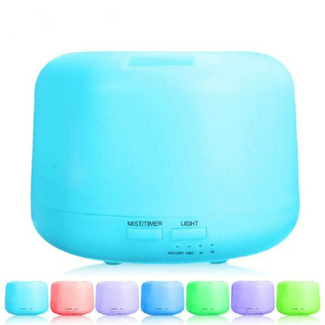 AROMATERAPIA UMIDIFICATORE LED RGB DIFFUSORE AROMI 300ML DEPURATORE ARIA RELAX