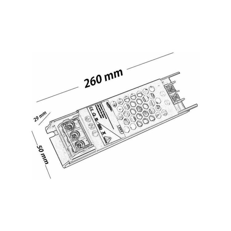 ALIMENTATORE SLIM STABILIZZATO 24V 300W SWITCH TRASFORMATORE 12.5MHA TELECAMERE