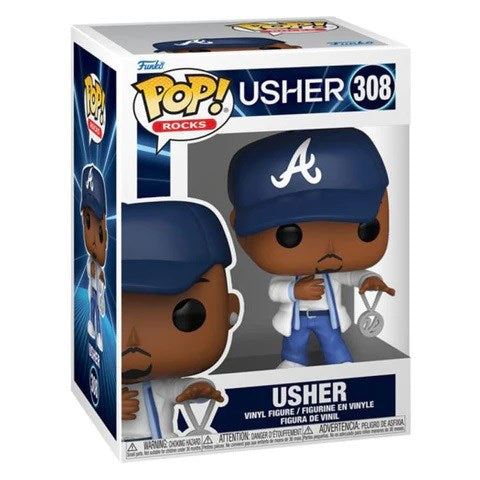 Funko Pop ! Rocks - (308) Usher Yeah Vinyl Figure 9Cm Rapper Anni 2000 In Stock