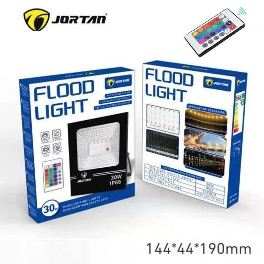 Faro Faretto Rgb Proiettore Led Multicolore Ip66 Esterno Interno Telecomando 30W