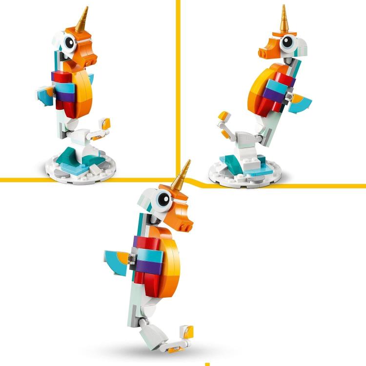 Lego - Creator 3In1 Unicorno/Cavalluccio Marino/Pavone 31140 Costruzione 145Pz
