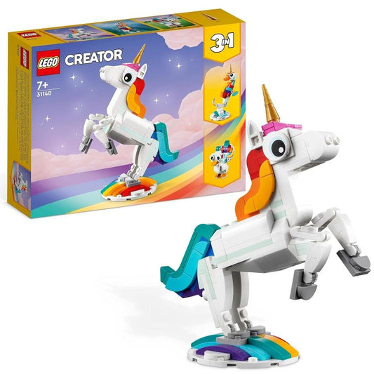 Lego - Creator 3In1 Unicorno/Cavalluccio Marino/Pavone 31140 Costruzione 145Pz