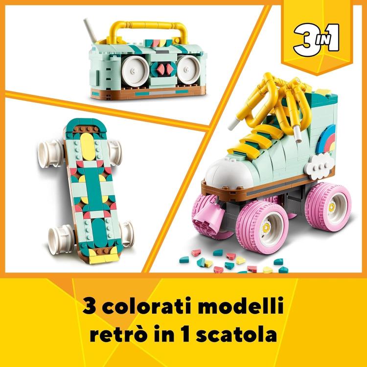 Lego Creator 3In1 Pattino Rotelle Trasformabile In Skate/Radio Costruzione 342Pz