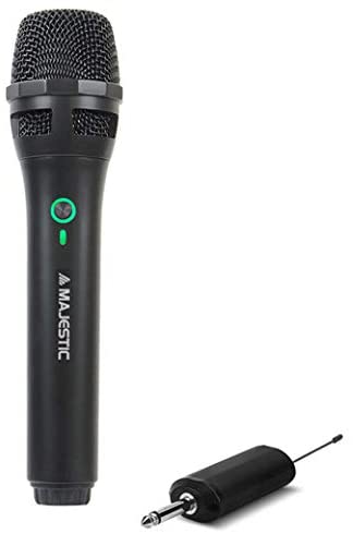 Majestic Microfono Wireless Uhf Mic-601W Con Ricevitore Ricaricabile Jack 6,35Mm