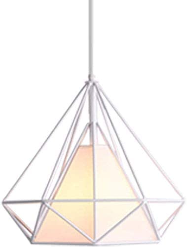 Lampadario Da Arredo Design Moderno Struttura Metallo Bianco Tessuto E27 | B20-B