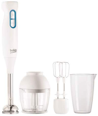 BEKO FRULLATORE AD IMMERSIONE HBA5550W 2 LAME 550W BIANCO CON 2 ACCESSORI CUCINA
