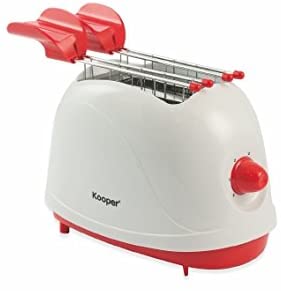 Kooper Tostapane Toastysmart 2 Pinze 700W Rosso Base Bianca Pancarre' Toast