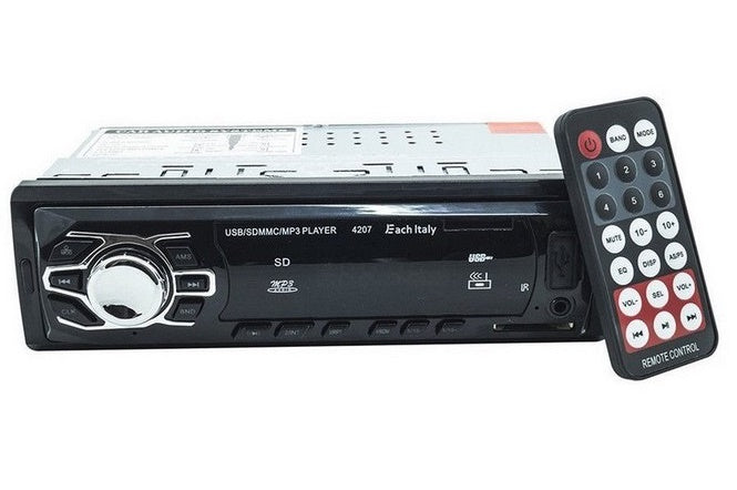 AUTORADIO FM STEREO AUTO LETTORE MP3 USB SD CARD INGRESSO AUX WMA RADIO 4104
