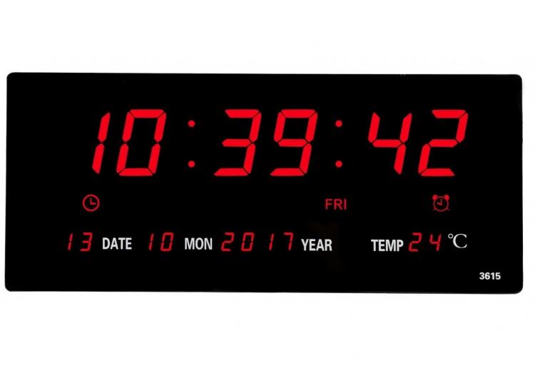 DATARIO LED CALENDARIO DISPLAY DIGITALE DATA TEMPERATURA OROLOGIO PARETE UFFICIO
