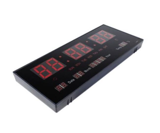 DATARIO LED CALENDARIO DISPLAY DIGITALE DATA TEMPERATURA OROLOGIO PARETE UFFICIO