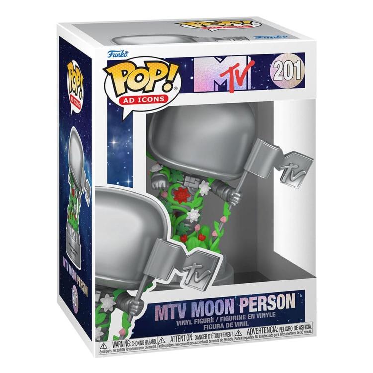 Funko Pop ! Icons Mtv Moon Person - (201) Mtv 40Th Figure Vinyl 9Cm Nuovo