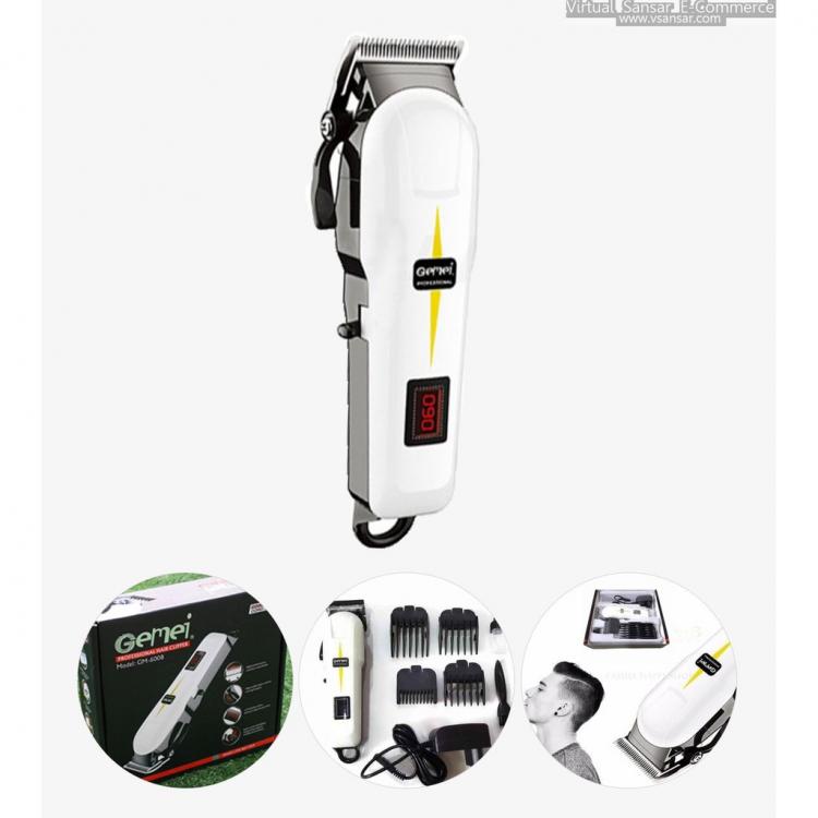 Geemy Gm-6008 Rasoio Tagliacapelli Ricaricabile Elettrico Regola Barba Display