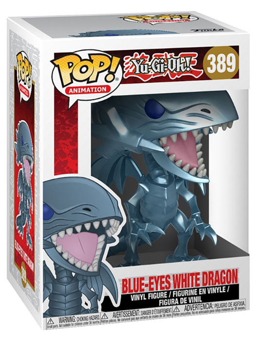 Funko Pop ! Animation - Yu-Gi-Oh (389) Blue-Eyes White Dragon Vinyl Figure 9Cm