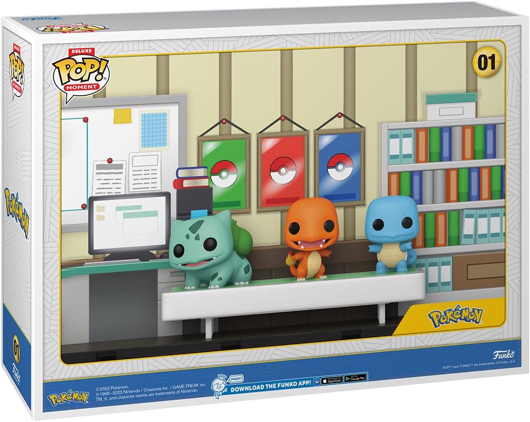 Funko Pop ! Moments Deluxe Pokemon - (01) Bulbasaur Charmander Squirtle Figure